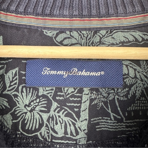Tommy Bahama Blue Quarter-zip Knit Sweater Men’s Size Large - Picture 5 of 11